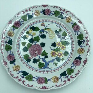 Floral Patterned Porcelain Dinner Plate